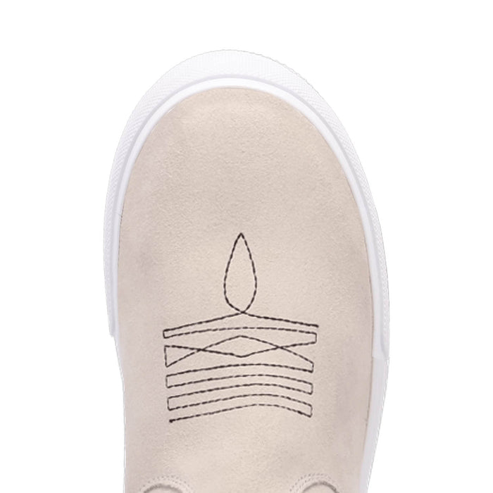 Dingo Womens Ollie Sneaker White Suede 5in Ankle Boots