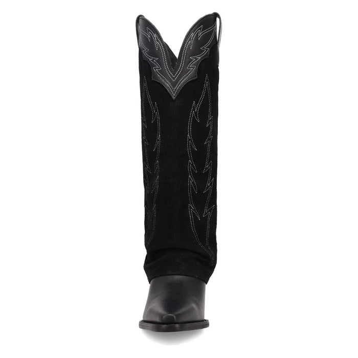 Dingo Womens Wild Horses Black Leather 16in Cowboy Boots