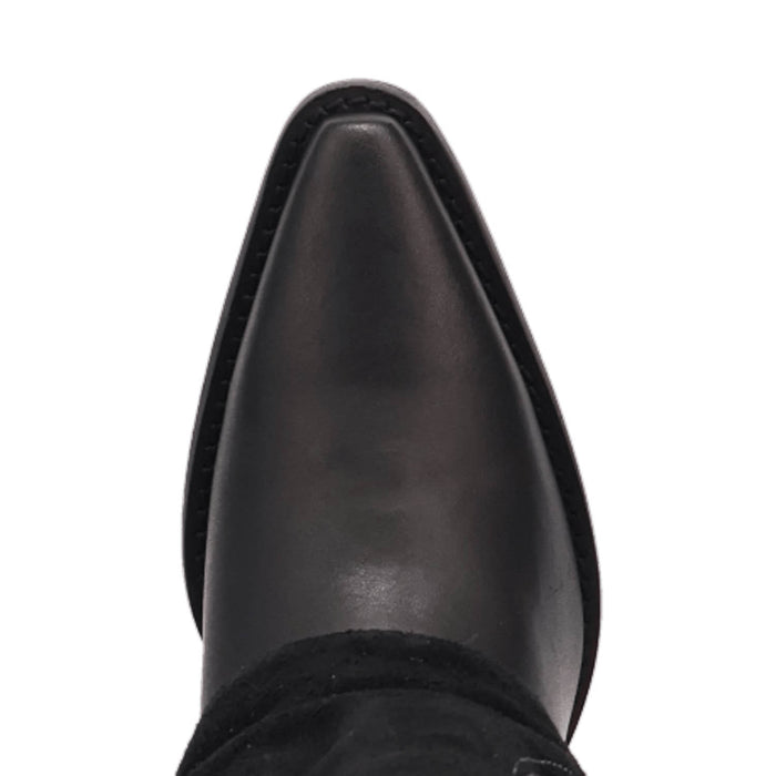 Dingo Womens Wild Horses Black Leather 16in Cowboy Boots