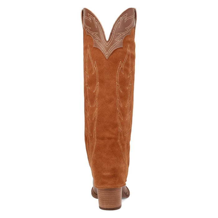Dingo Womens Wild Horses Brown Leather 16in Cowboy Boots