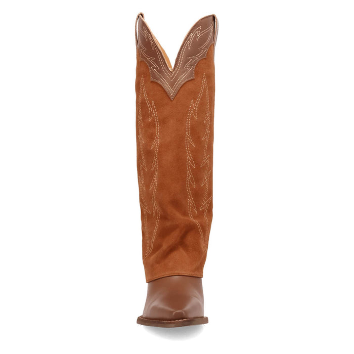 Dingo Womens Wild Horses Brown Leather 16in Cowboy Boots