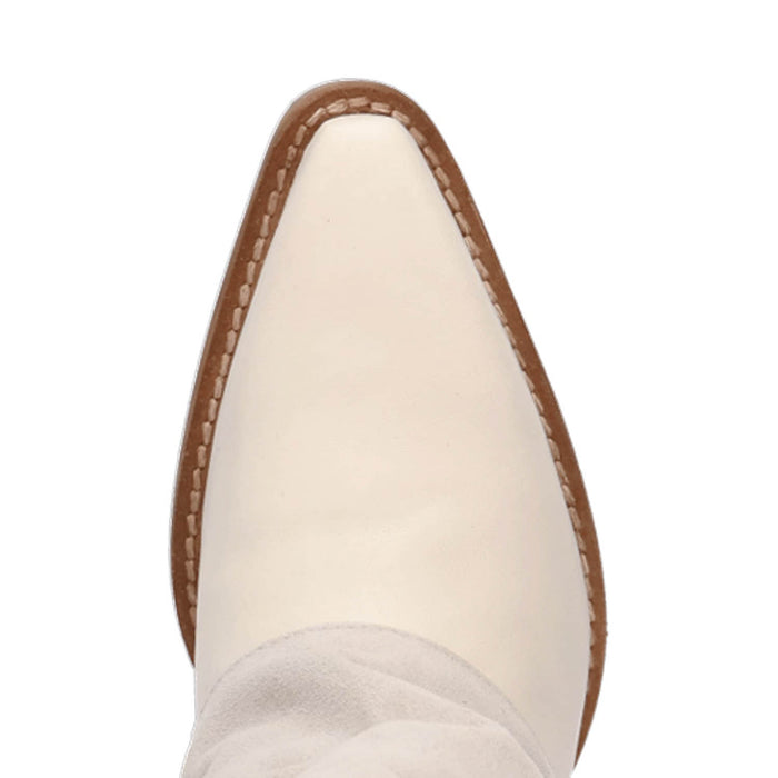 Dingo Womens Wild Horses White Leather 16in Cowboy Boots