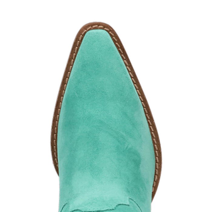 Dingo Womens Twister Green Suede 16in Fringe Cowboy Boots