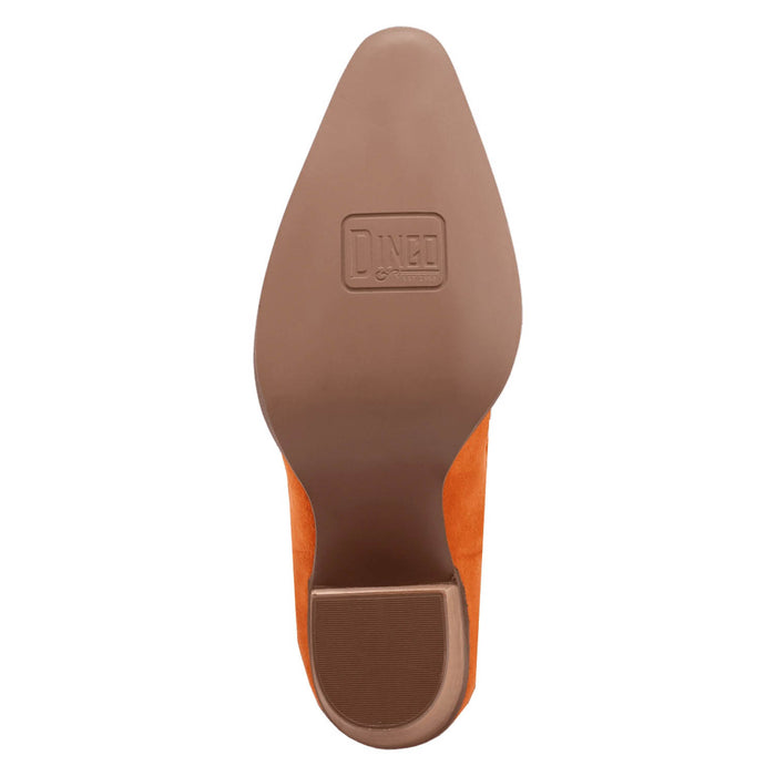 Dingo Womens Twister Orange Suede 16in Fringe Cowboy Boots