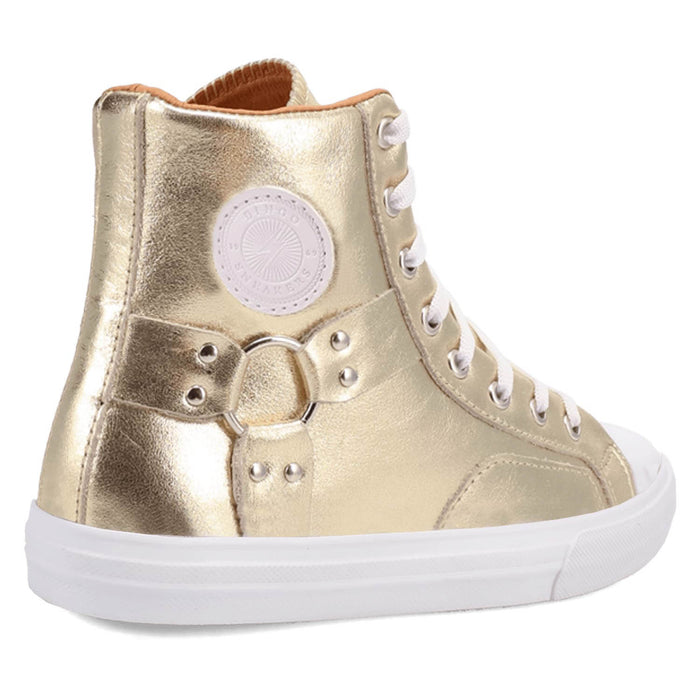 Dingo Womens Knarly Gold Leather Harness Sneakers Shoes