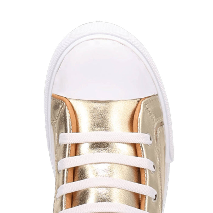 Dingo Womens Knarly Gold Leather Harness Sneakers Shoes