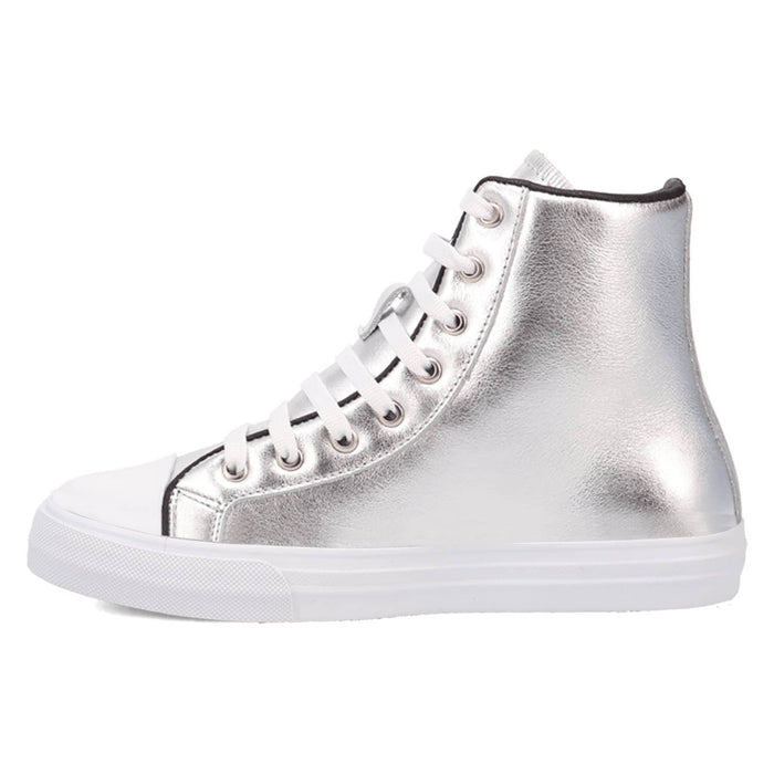 Dingo Womens Knarly Silver Leather Harness Sneakers Shoes