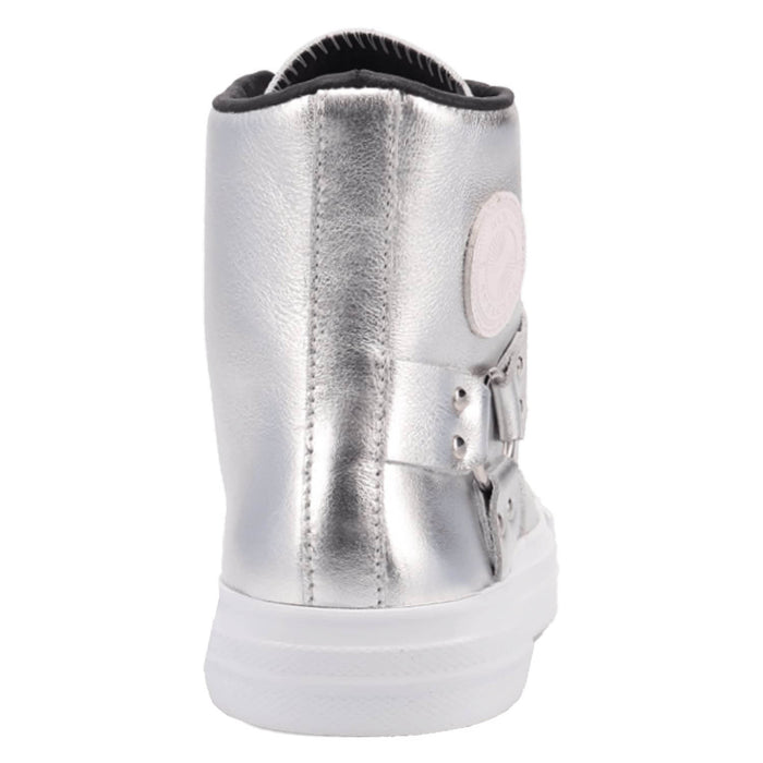 Dingo Womens Knarly Silver Leather Harness Sneakers Shoes