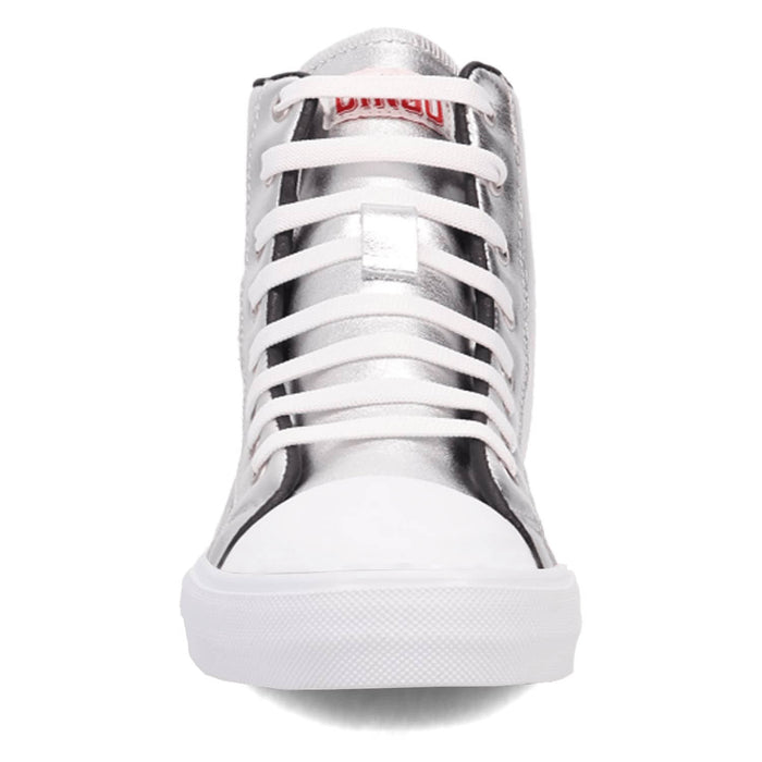 Dingo Womens Knarly Silver Leather Harness Sneakers Shoes