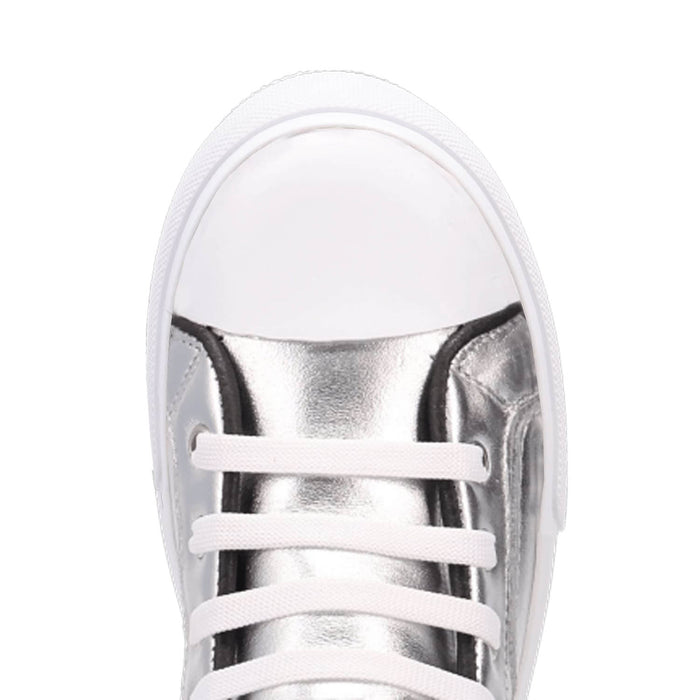 Dingo Womens Knarly Silver Leather Harness Sneakers Shoes