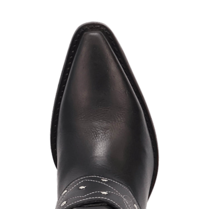 Dingo Womens Grit N Grace Black Leather 16in Stud Fashion Boots