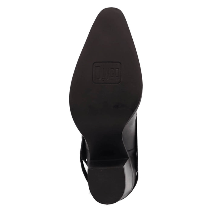 Dingo Womens Grit N Grace Black Leather 16in Stud Fashion Boots