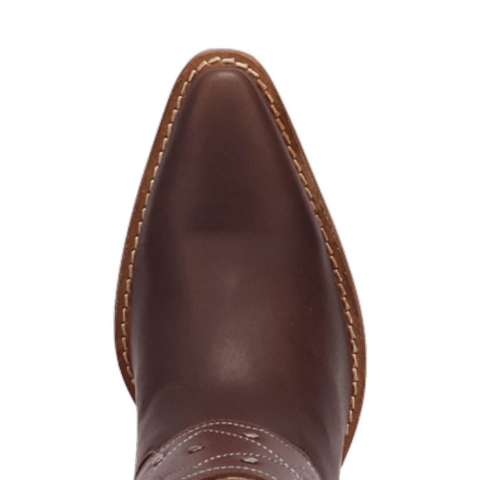 Dingo Womens Grit N Grace Brown Leather 16in Stud Fashion Boots