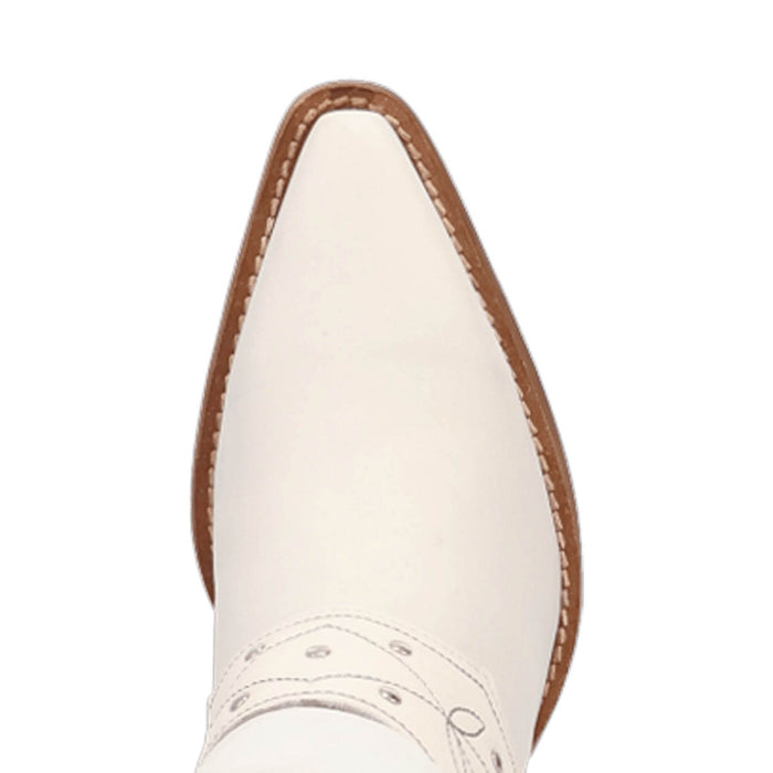 Dingo Womens Grit N Grace White Leather 16in Stud Fashion Boots