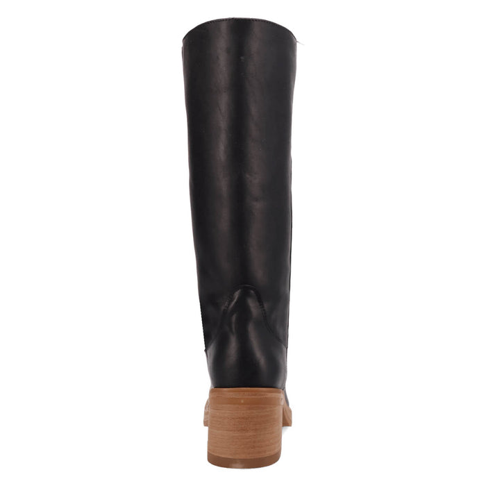 Dingo Womens Vagabond Black Leather 14in Vintage Fashion Boots