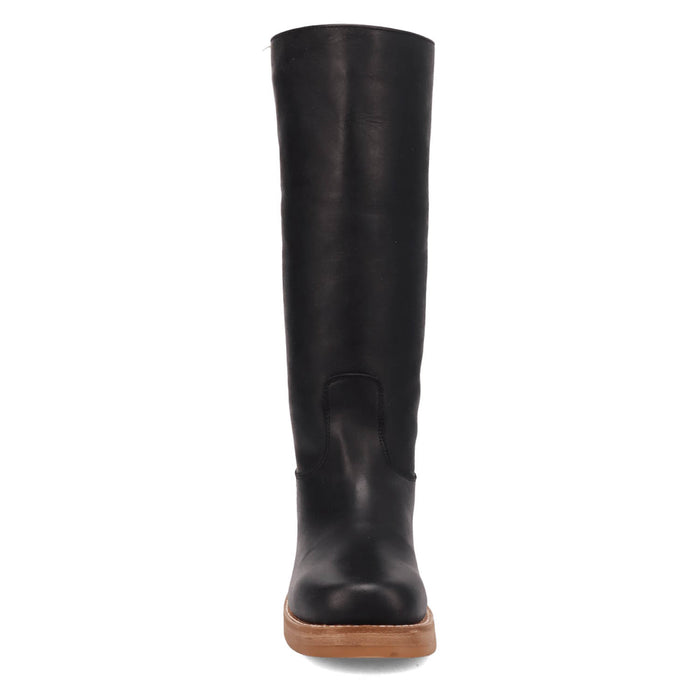 Dingo Womens Vagabond Black Leather 14in Vintage Fashion Boots