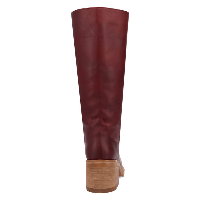 Dingo Womens Vagabond Merlot Leather 14in Vintage Fashion Boots