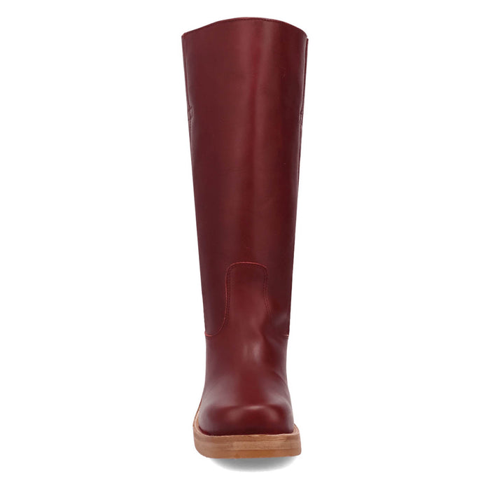 Dingo Womens Vagabond Merlot Leather 14in Vintage Fashion Boots