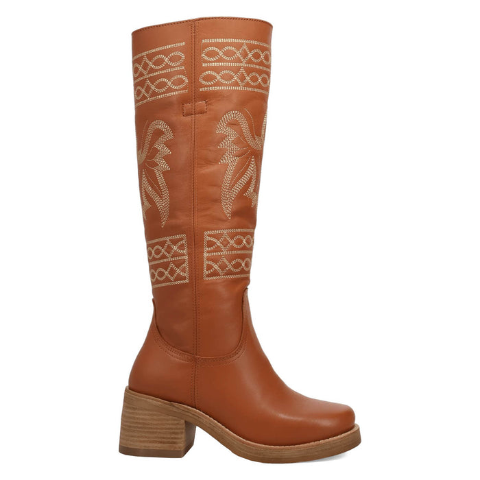 Dingo Womens Avalon Russet Leather 16in Vintage Fashion Boots