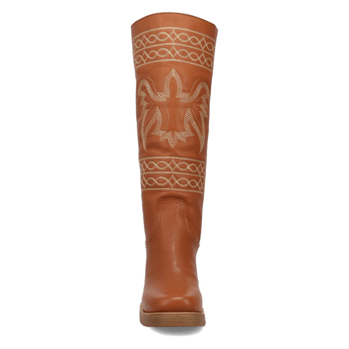 Dingo Womens Avalon Russet Leather 16in Vintage Fashion Boots