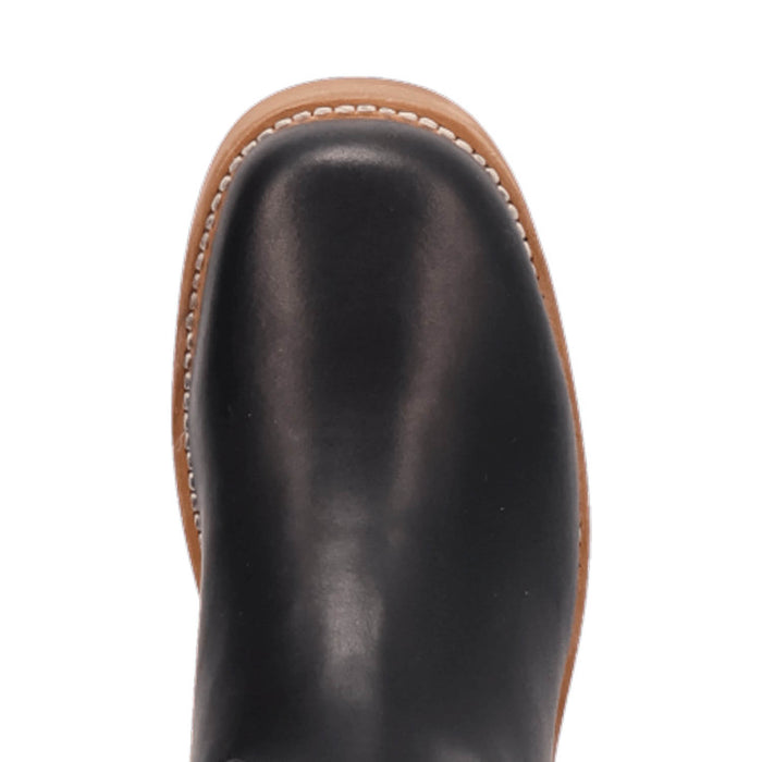 Dingo Womens Roxy Bootie Black Leather 7in Ankle Boots