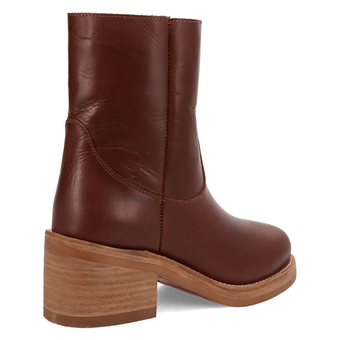 Dingo Womens Roxy Bootie Brown Leather 7in Ankle Boots