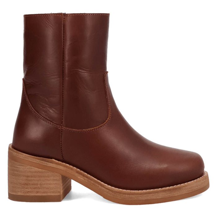 Dingo Womens Roxy Bootie Brown Leather 7in Ankle Boots
