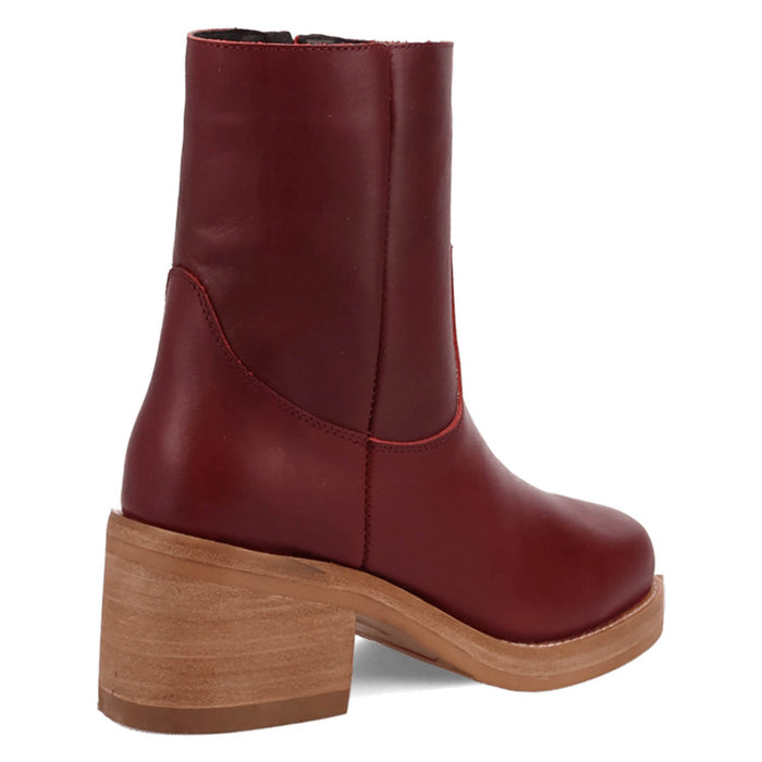 Dingo Womens Roxy Bootie Merlot Leather 7in Ankle Boots