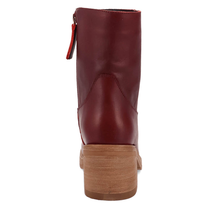 Dingo Womens Roxy Bootie Merlot Leather 7in Ankle Boots
