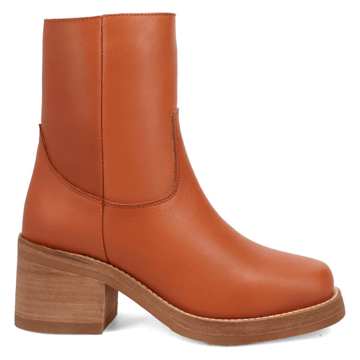 Dingo Womens Roxy Bootie Russet Leather 7in Ankle Boots