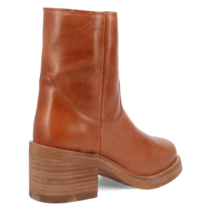 Dingo Womens Roxy Bootie Tan Leather 7in Ankle Boots