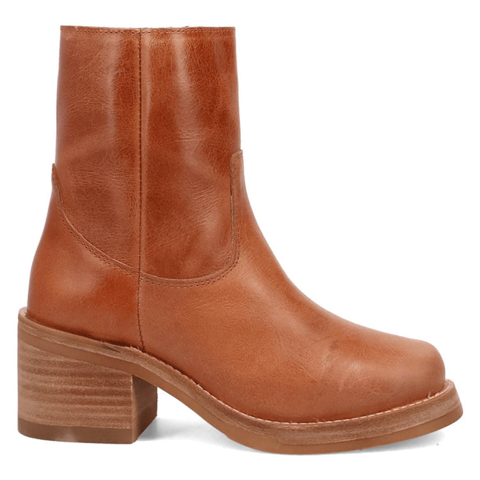 Dingo Womens Roxy Bootie Tan Leather 7in Ankle Boots