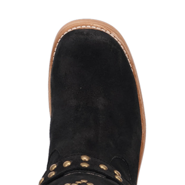 Dingo Womens Troubadour Black Suede 16in Fashion Boots