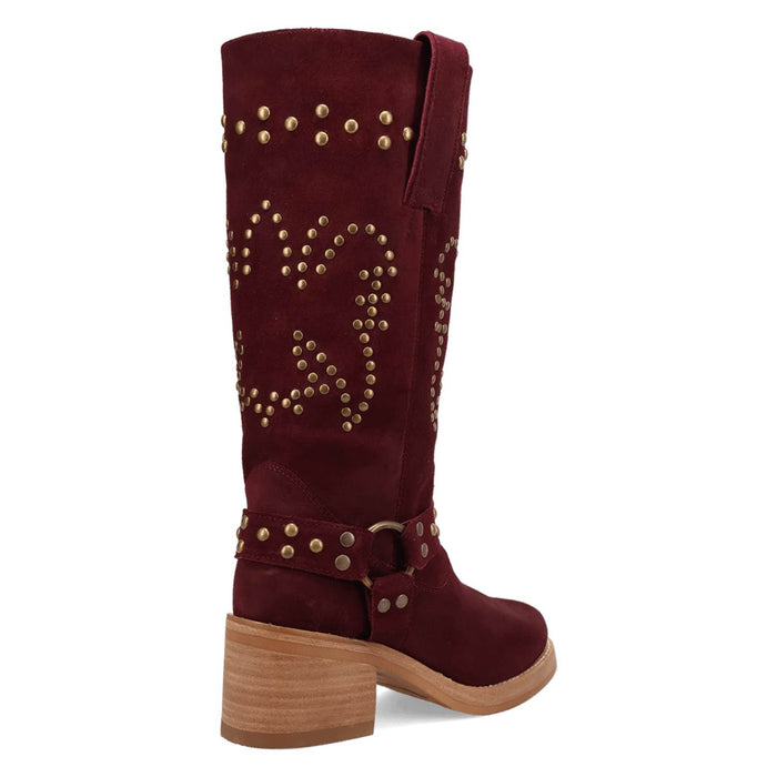 Dingo Womens Troubadour Burgundy Suede 16in Fashion Boots