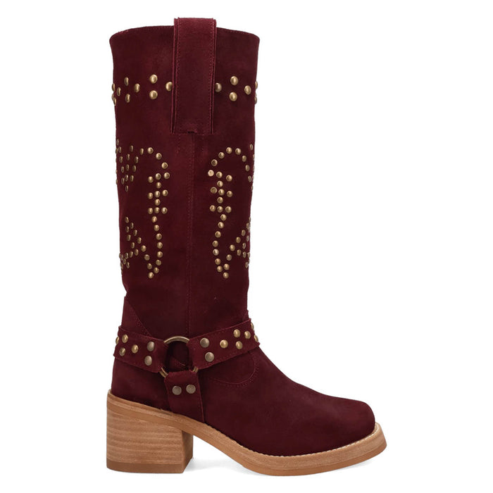 Dingo Womens Troubadour Burgundy Suede 16in Fashion Boots