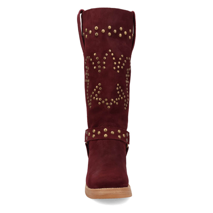 Dingo Womens Troubadour Burgundy Suede 16in Fashion Boots
