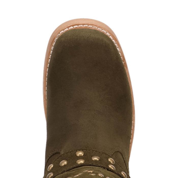 Dingo Womens Troubadour Olive Suede 16in Fashion Boots