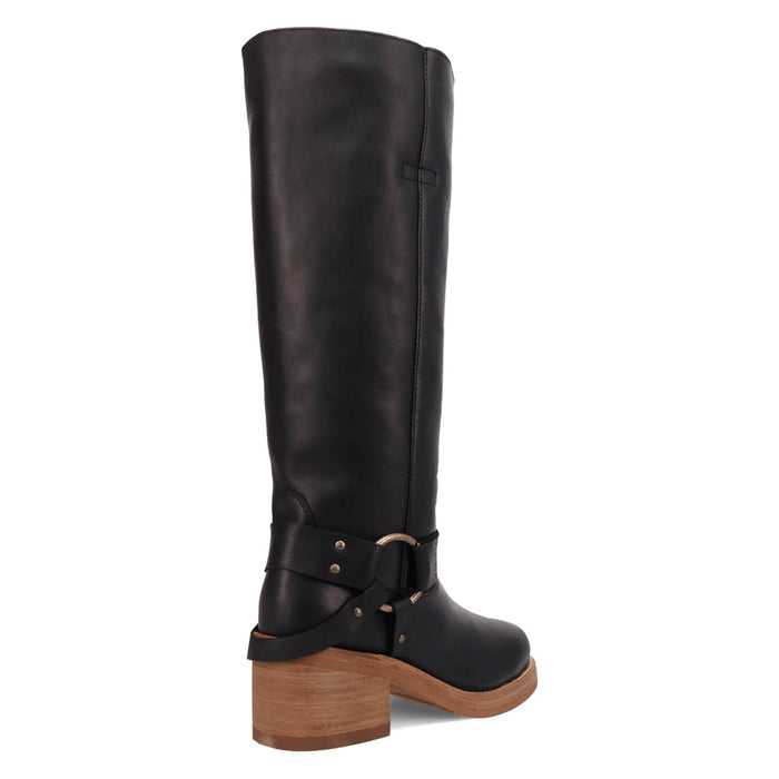 Dingo Womens Casbah Black Leather 16in Fashion Boots