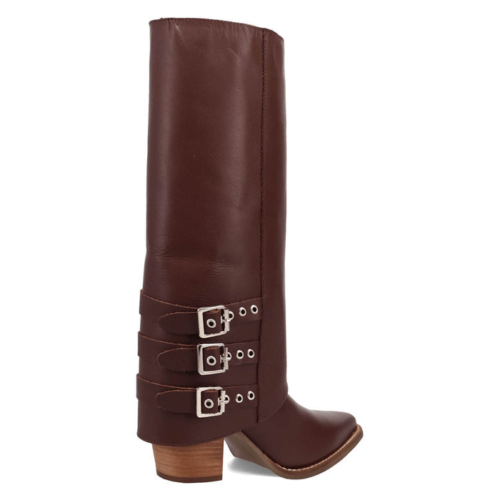 Dingo Womens Urban Cowgirl Brown Leather 15in Fashion Boots