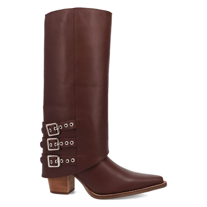 Dingo Womens Urban Cowgirl Brown Leather 15in Fashion Boots