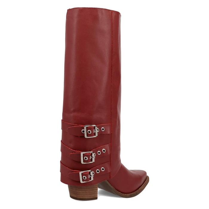 Dingo Womens Urban Cowgirl Red Leather 15in Fashion Boots
