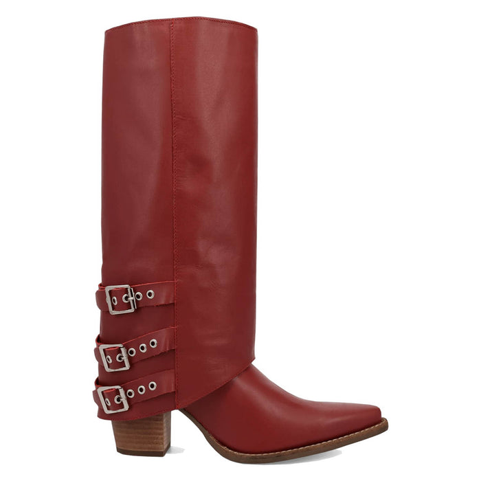 Dingo Womens Urban Cowgirl Red Leather 15in Fashion Boots