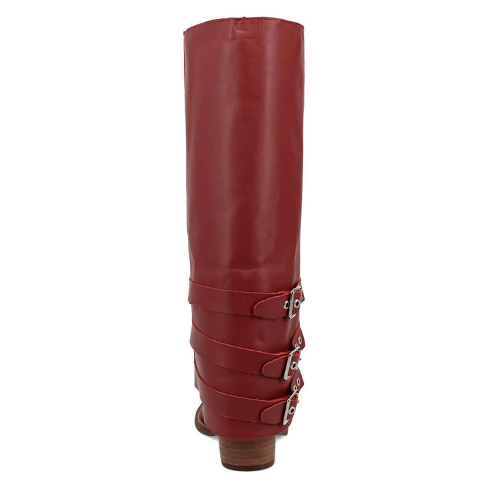 Dingo Womens Urban Cowgirl Red Leather 15in Fashion Boots