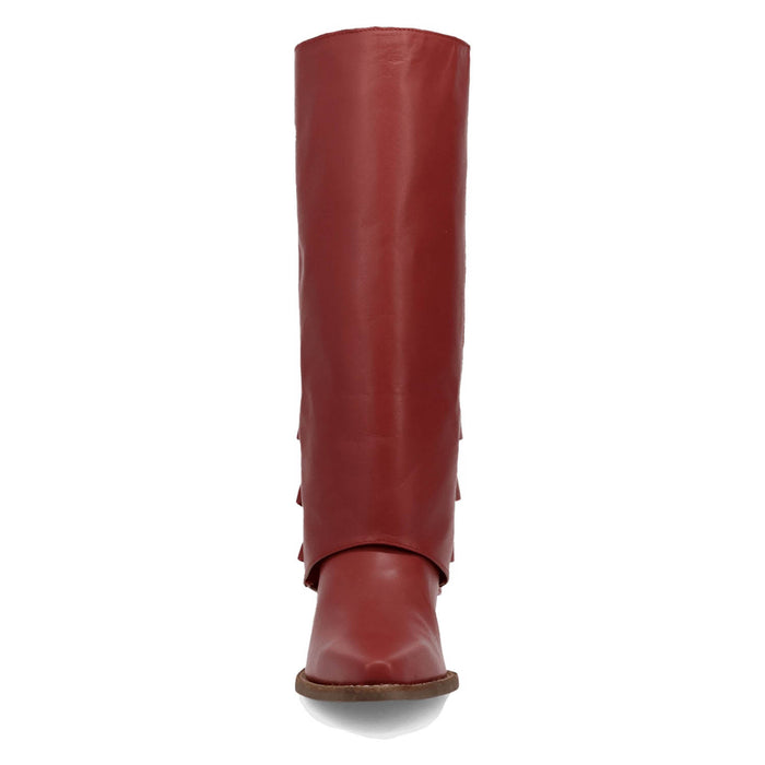 Dingo Womens Urban Cowgirl Red Leather 15in Fashion Boots