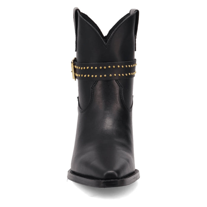 Dingo Womens Milan Bootie Black Leather 7in Ankle Boots