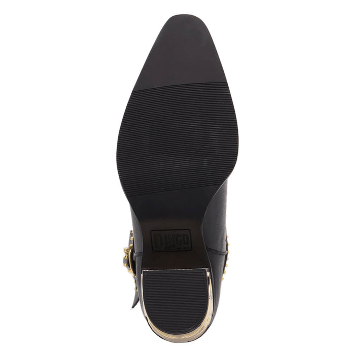 Dingo Womens Milan Bootie Black Leather 7in Ankle Boots
