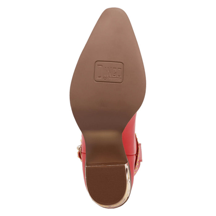 Dingo Womens Milan Bootie Red Leather 7in Ankle Boots