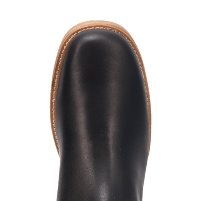 Dingo Mens Banner Black Leather 7in Ankle Boots
