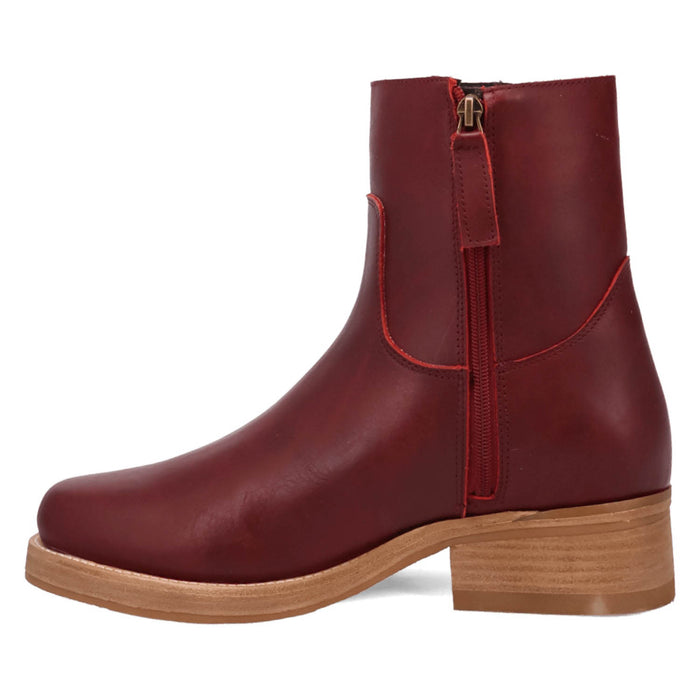 Dingo Mens Banner Wine Leather 7in Ankle Boots