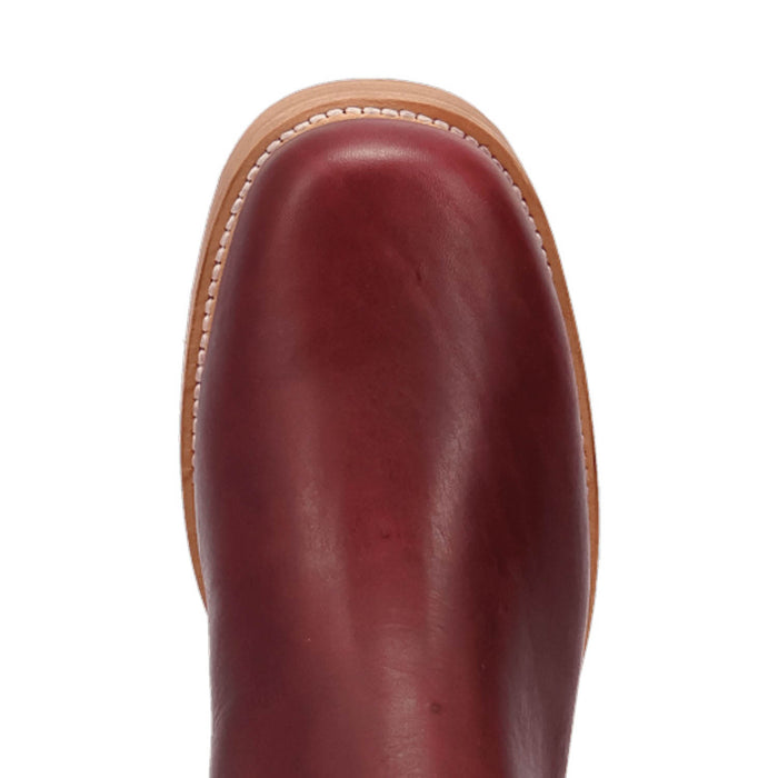 Dingo Mens Banner Wine Leather 7in Ankle Boots